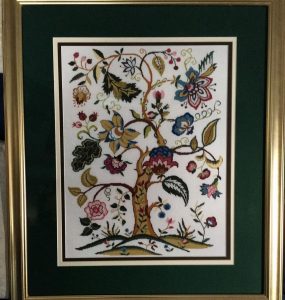 Jacobean Tree stitched by Pat ElBayly